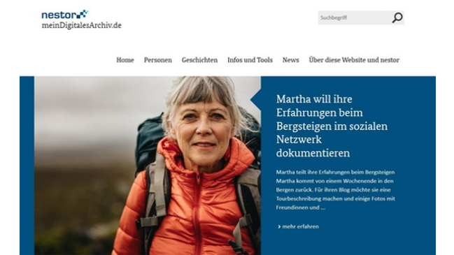 Screenshot der Webseite meinDigitalesArchiv.de (verweist auf: meinDigitalesArchiv.de)